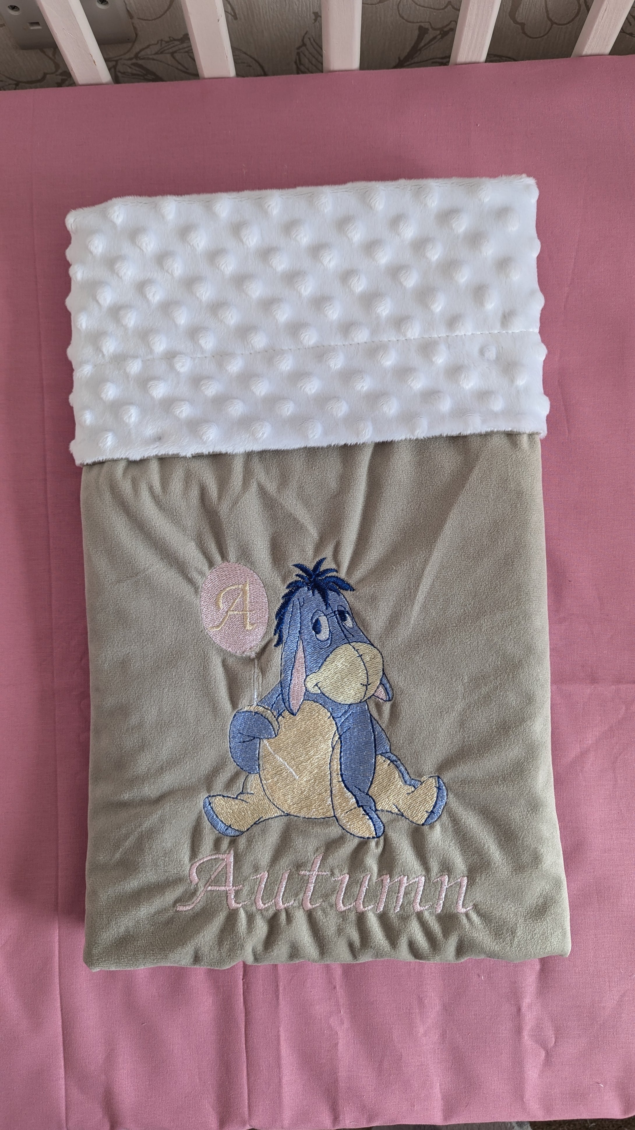 Baby blanket velvet and dimple