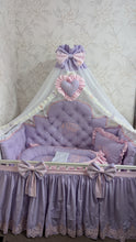 Load image into Gallery viewer, Luxury baby bedding 120*60 personalised by embroidery, 100% cotton
