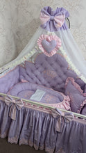 Load image into Gallery viewer, Luxury baby bedding 120*60 personalised by embroidery, 100% cotton
