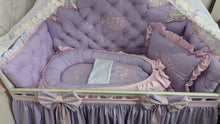 Load image into Gallery viewer, Luxury baby bedding 120*60 personalised by embroidery, 100% cotton
