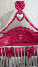 Load image into Gallery viewer, Luxury baby bedding 120x60 personalised by embroidery
