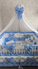 Load image into Gallery viewer, Luxury baby bedding 120*60 personalised by embroidery, 100% cotton

