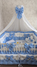 Load image into Gallery viewer, Luxury baby bedding 120*60 personalised by embroidery, 100% cotton
