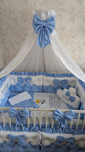 Load image into Gallery viewer, Luxury baby bedding 120*60 personalised by embroidery, 100% cotton
