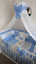 Load image into Gallery viewer, Luxury baby bedding 120*60 personalised by embroidery, 100% cotton
