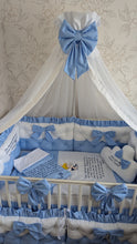 Load image into Gallery viewer, Luxury baby bedding 120*60 personalised by embroidery, 100% cotton
