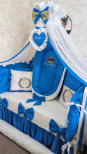 Load image into Gallery viewer, Luxury baby bedding 140*70 personalised by embroidery, 100% cotton

