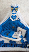 Load image into Gallery viewer, Luxury baby bedding 140*70 personalised by embroidery, 100% cotton
