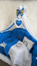 Load image into Gallery viewer, Luxury baby bedding 140*70 personalised by embroidery, 100% cotton
