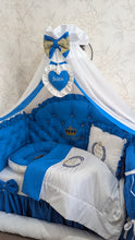 Load image into Gallery viewer, Luxury baby bedding 140*70 personalised by embroidery, 100% cotton
