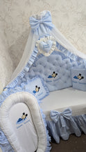 Load image into Gallery viewer, Luxury baby bedding 120*60 personalised by embroidery, 100% cotton
