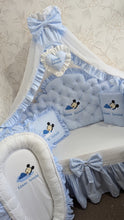 Load image into Gallery viewer, Luxury baby bedding 120*60 personalised by embroidery, 100% cotton
