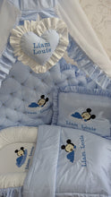 Load image into Gallery viewer, Luxury baby bedding 120*60 personalised by embroidery, 100% cotton
