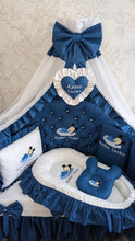 Load image into Gallery viewer, Luxury baby bedding 120*60 personalised by embroidery, 100% cotton
