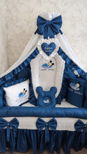 Load image into Gallery viewer, Luxury baby bedding 120*60 personalised by embroidery, 100% cotton
