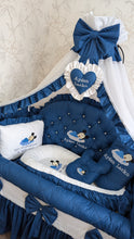 Load image into Gallery viewer, Luxury baby bedding 120*60 personalised by embroidery, 100% cotton
