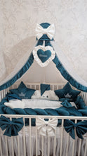 Load image into Gallery viewer, Luxury baby bedding 120*65 personalised by embroidery, 100% velvet and cotton
