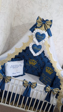 Load image into Gallery viewer, Luxury baby bedding 120*60 personalised by embroidery, 100% cotton
