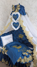 Load image into Gallery viewer, Luxury baby bedding 120*60 personalised by embroidery, 100% cotton
