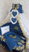 Load image into Gallery viewer, Luxury baby bedding 120*60 personalised by embroidery, 100% cotton
