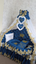 Load image into Gallery viewer, Luxury baby bedding 120*60 personalised by embroidery, 100% cotton
