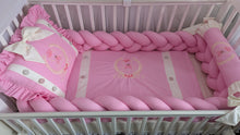 Load image into Gallery viewer, Luxury baby bedding 120*60 personalised by embroidery, 100% cotton
