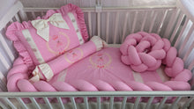 Load image into Gallery viewer, Luxury baby bedding 120*60 personalised by embroidery, 100% cotton
