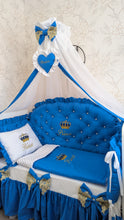 Load image into Gallery viewer, Luxury baby bedding 100% cotton 

  personalised by embroidery
