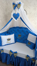Load image into Gallery viewer, Luxury baby bedding 100% cotton 

  personalised by embroidery
