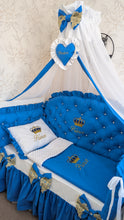 Load image into Gallery viewer, Luxury baby bedding 100% cotton 

  personalised by embroidery

