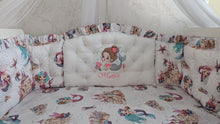 Load image into Gallery viewer, Baby bumpers personalised by embroidery
