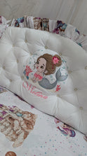 Load image into Gallery viewer, Baby bumpers personalised by embroidery
