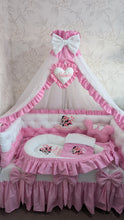 Load image into Gallery viewer, Luxury baby bedding 120*60 personalised by embroidery, 100% cotton
