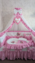 Load image into Gallery viewer, Luxury baby bedding 120*60 personalised by embroidery, 100% cotton

