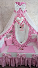 Load image into Gallery viewer, Luxury baby bedding 120*60 personalised by embroidery, 100% cotton
