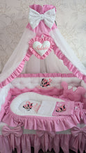 Load image into Gallery viewer, Luxury baby bedding 120*60 personalised by embroidery, 100% cotton
