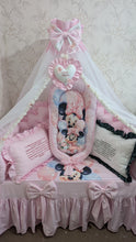 Load image into Gallery viewer, Luxury baby bedding 120*60 personalised by embroidery, 100% cotton and dimple
