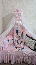 Load image into Gallery viewer, Luxury baby bedding 120*60 personalised by embroidery, 100% cotton and dimple
