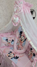 Load image into Gallery viewer, Luxury baby bedding 120*60 personalised by embroidery, 100% cotton and dimple
