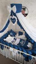 Load image into Gallery viewer, Luxury baby bedding 120*60 personalised by embroidery, 100% cotton

