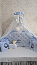Load image into Gallery viewer, Luxury baby bedding 120*60 personalised by embroidery, 100% cotton
