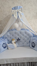 Load image into Gallery viewer, Luxury baby bedding 120*60 personalised by embroidery, 100% cotton
