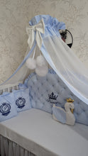 Load image into Gallery viewer, Luxury baby bedding 120*60 personalised by embroidery, 100% cotton
