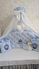 Load image into Gallery viewer, Luxury baby bedding 120*60 personalised by embroidery, 100% cotton
