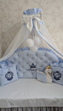 Load image into Gallery viewer, Luxury baby bedding 120*60 personalised by embroidery, 100% cotton
