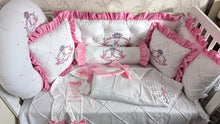 Load image into Gallery viewer, Luxury baby bedding 100*50 personalised by embroidery, 100% cotton
