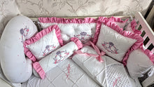 Load image into Gallery viewer, Luxury baby bedding 100*50 personalised by embroidery, 100% cotton
