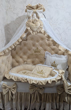 Load image into Gallery viewer, Luxury baby bedding velvet and cotton 

 120*60 personalised by embroidery
