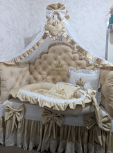 Load image into Gallery viewer, Luxury baby bedding velvet and cotton 

 120*60 personalised by embroidery
