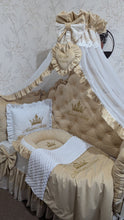 Load image into Gallery viewer, Luxury baby bedding velvet and cotton 

 120*60 personalised by embroidery
